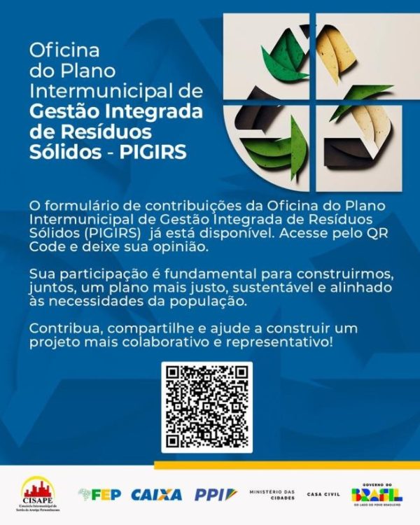 Formulário de Contribuição da Oficina do Plano Intermunicipal de Gestão Integrada de Resíduos Sólidos (PIGIRS)